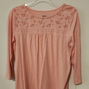 Pink 3/4 sleeve top